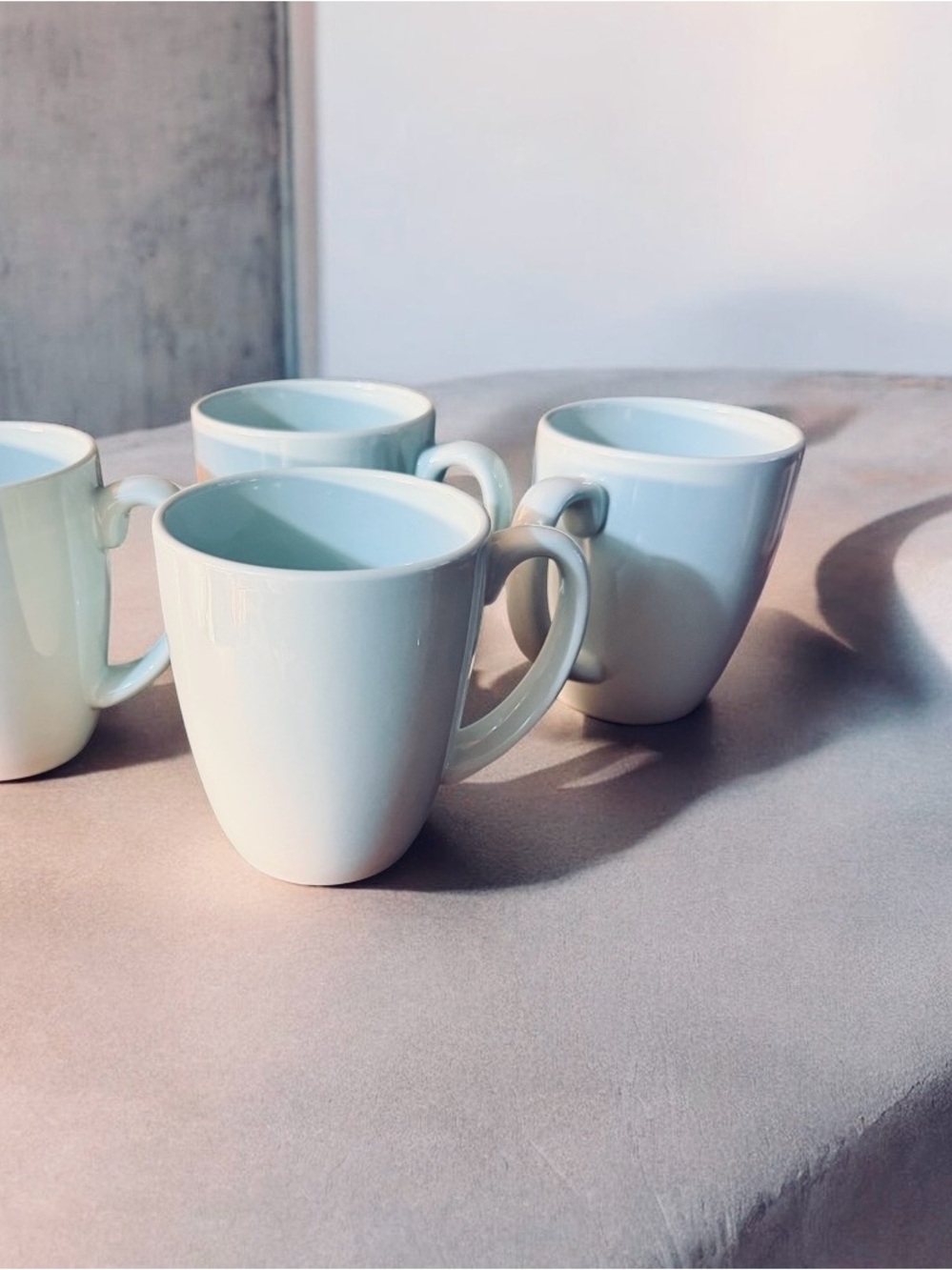 ​Corelle Stoneware Periwinkle Blue Coffee Mugs Set of 4